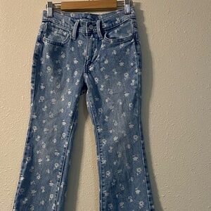 Girls floral jeans